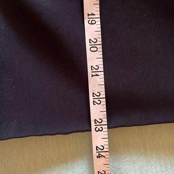 Apt. 9 size 6 fully lined black skirt side zipper wide waistband, cross over EUC - Picture 5 of 12